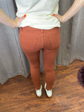 Low Rise Jeggings: Rust