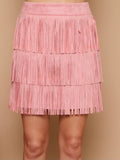 Fringe Fun Skirt: Pink