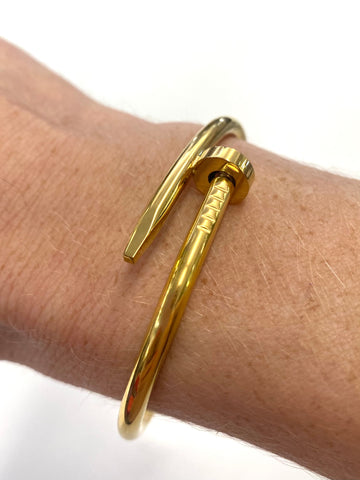 Nailed It Bracelet: Gold