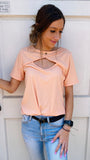 Missing Piece Top: Apricot