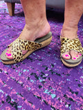 Hazel Wedge Sandals: Leopard