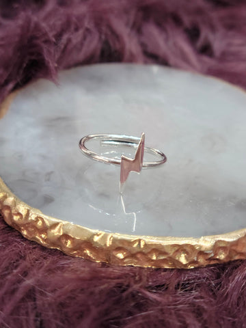 Restocked Tiny Bolt Ring: Sterling Silver