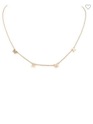 Mama Dainty Necklace: Gold