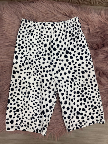 Dalmatian Print Biker Shorts: Multi