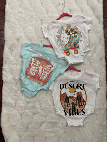 Graphic Onesies 3-6 months