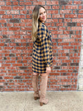 Check My Schedule Tunic: Tan/Navy