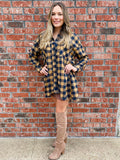 Check My Schedule Tunic: Tan/Navy
