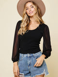 Delicate Choice Top: Black