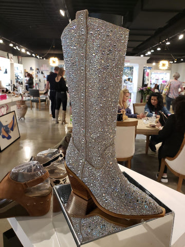Glitzy Boots: Silver