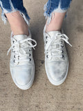 Pina Colada Sneakers: Silver/White Mix
