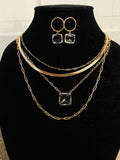 Layered Lux Chain Necklace: Gold