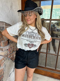 Aim to Misbehave Tee: Natural