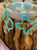 Texas Our Texas Earrings: Turquoise