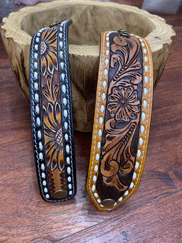 Tooled Leather Bracelets: multi