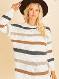 Sooner or Later Sweater: Ivory Mix