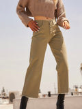 Standard Issue Cropped Denim Pants: Army