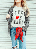 Queen of Hearts Tee: Oatmeal